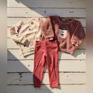 Garanimals & More, Kids Matching Set - Cream, Brown, and Pink Sz 18M